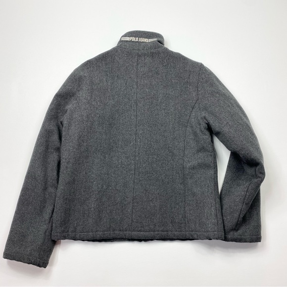 Men’s VTG Polo Jeans Company Ralph Lauren Wool Blend Shell FZ Jacket Size Large - Picture 3 of 5
